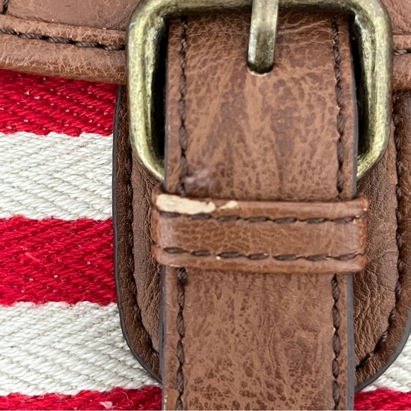 Hibou red & white striped crossbody bag - Picture 10 of 10
